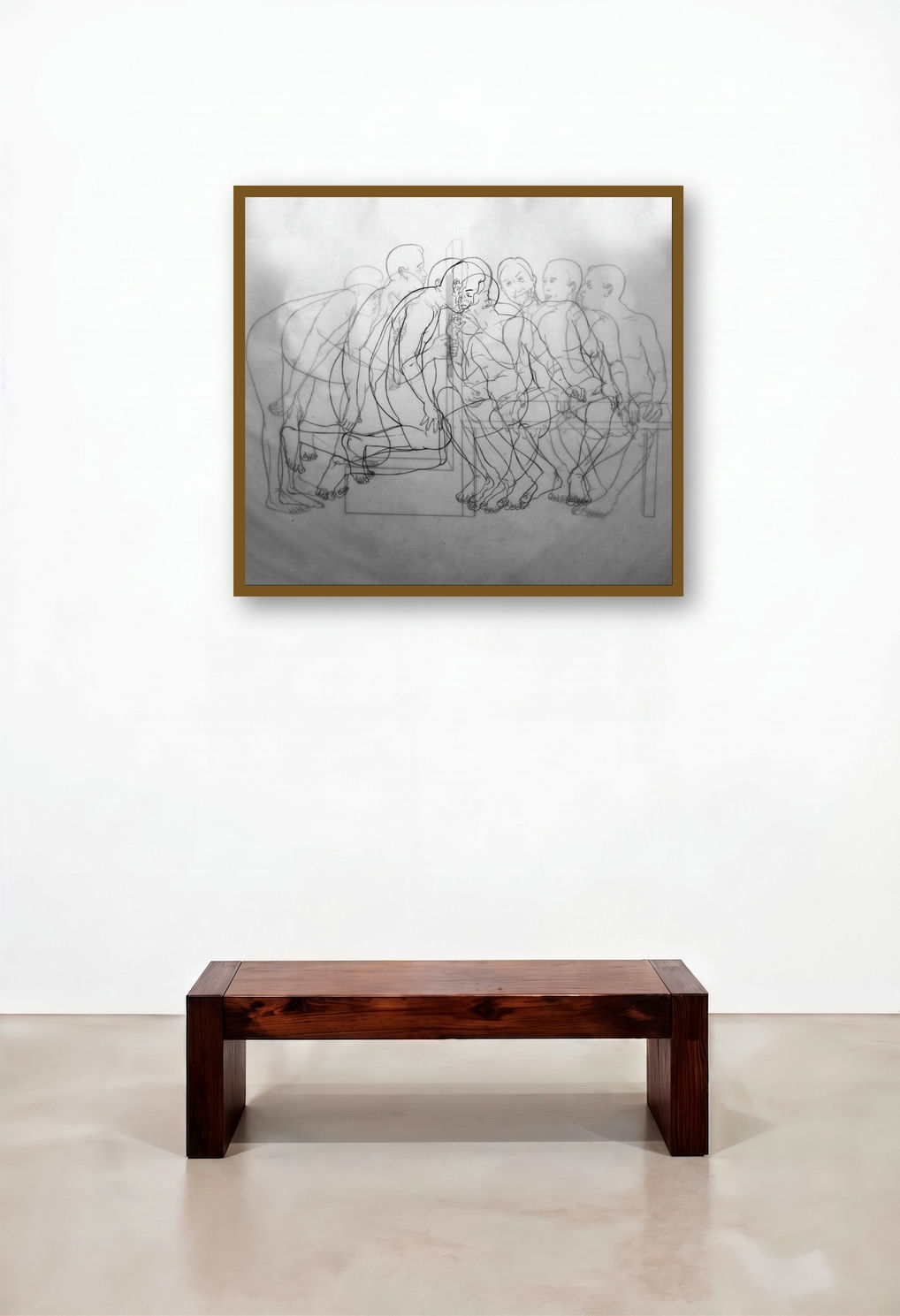 Secrete Dialogue 1 (Stages of Life) by artist Bhagyanath C displayed in a Coastal Foyer