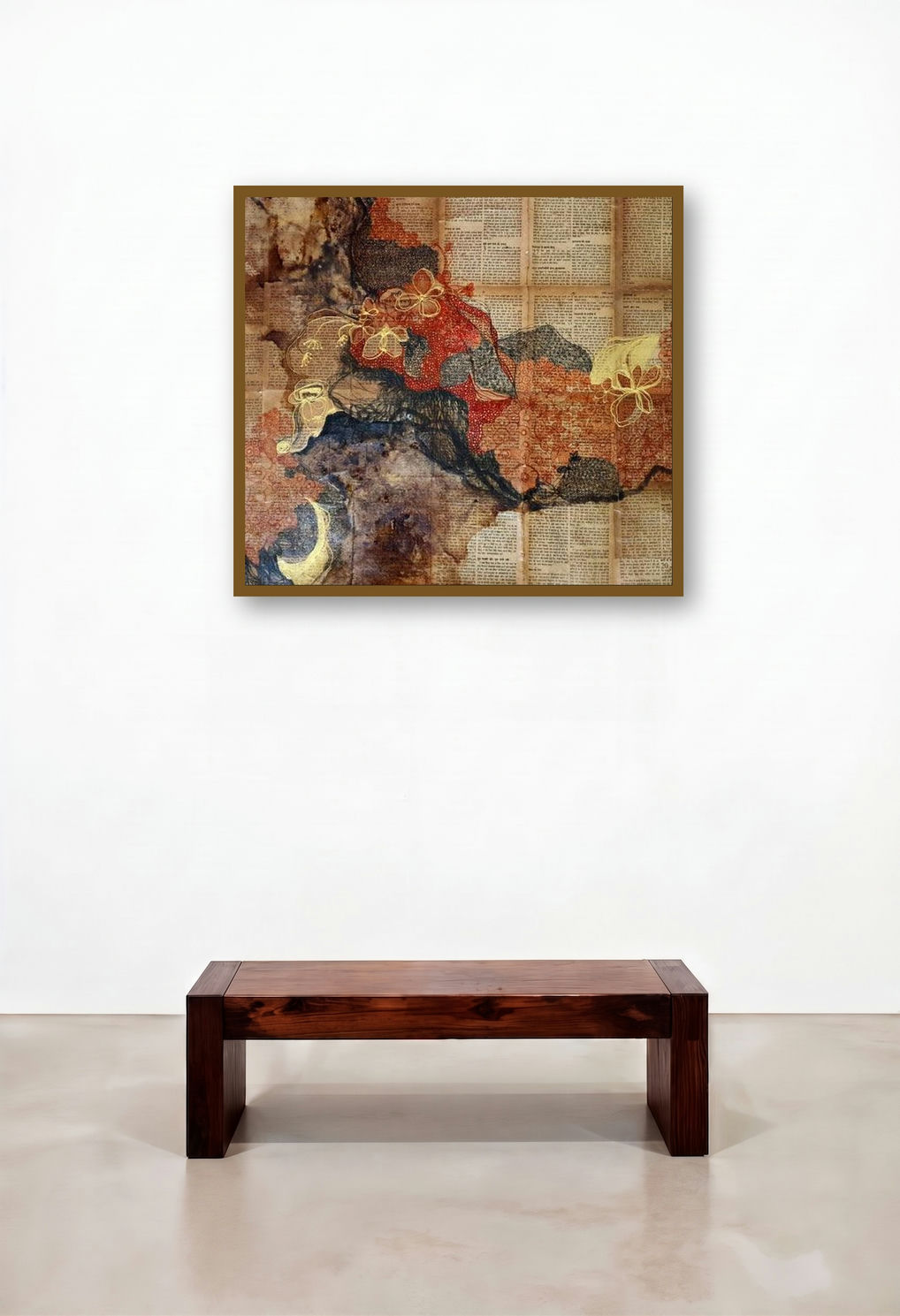 Seen (Layers of Memory) by artist Vanchha Dixit displayed in a Contemporary Luxury Foyer