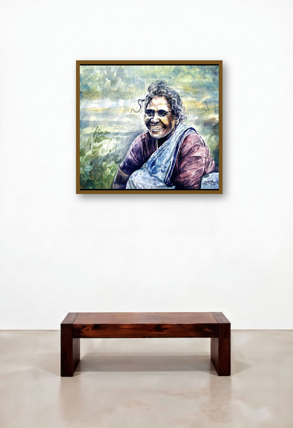 Seller Women by artist Srv Artist displayed in a Luxury Executive Office