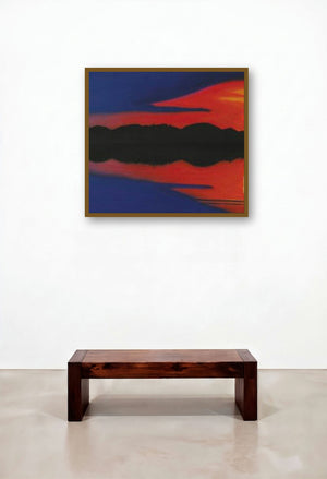 Setting Sunset (Twilight Reverie) by artist SIMON MASON displayed in a Art Deco Dining Room