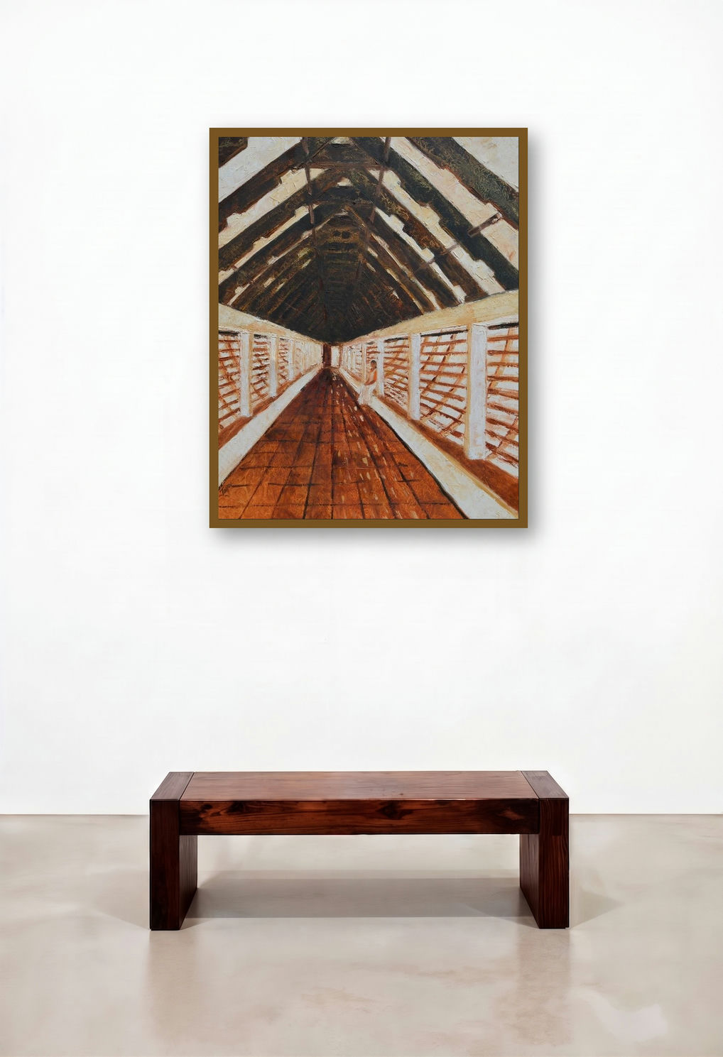 Shade (Solitude in Structure) by artist Jaya Javeri displayed in a Scandinavian Family Room