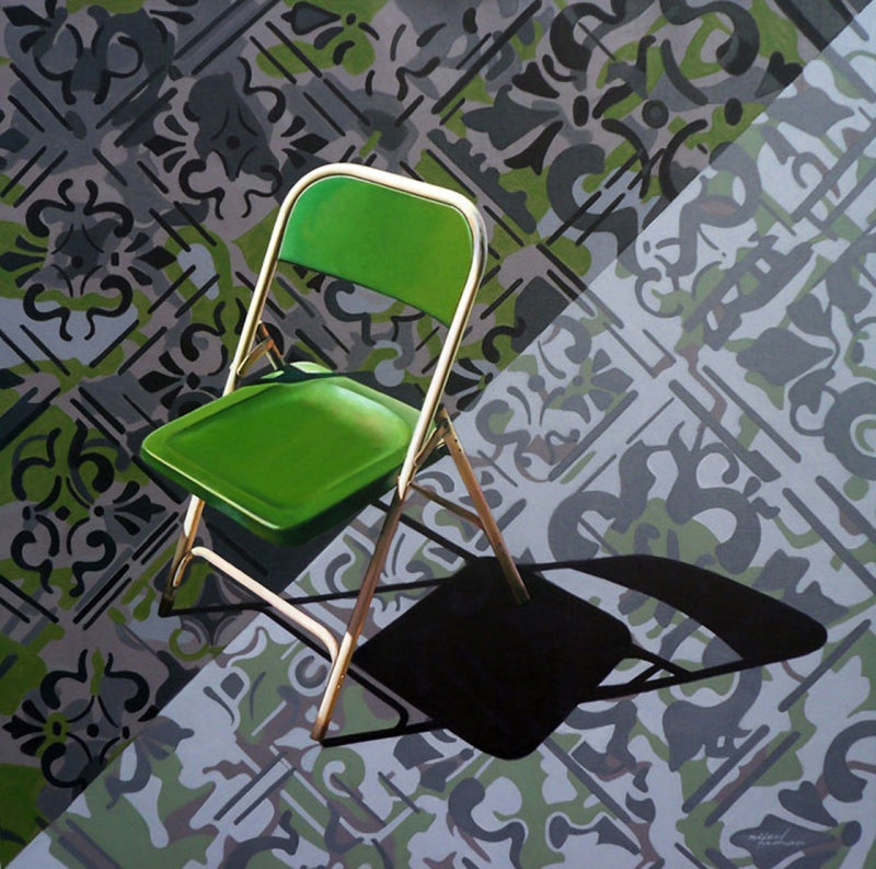 Shadow' contemporary acrylic painting by artist Nijesh Mohan, 24x24 inch, on canvas