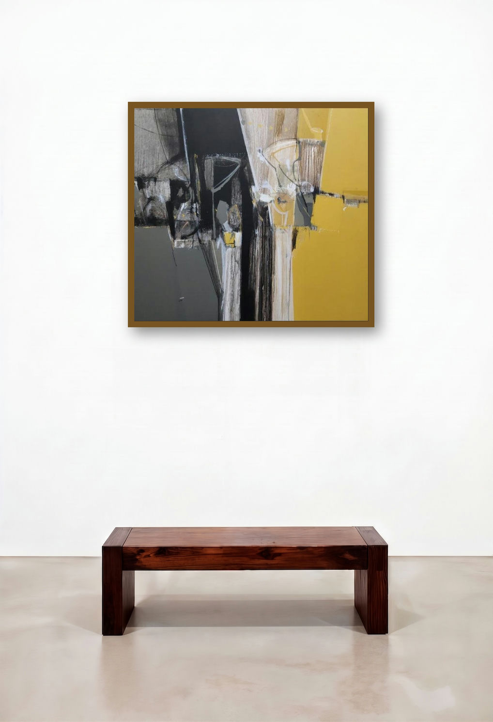 Shadow Becomes Reality 49 (Urban Tapestry**) by artist Anil Gaikwad displayed in a Classic Foyer