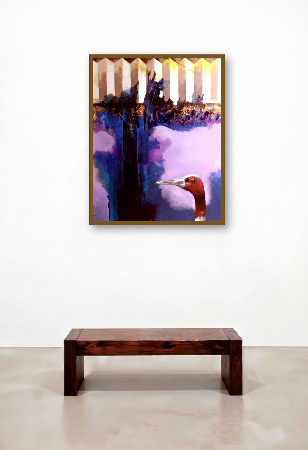 Sharp Look by artist Pradip Sengupta displayed in a Art Deco Executive Office