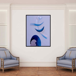 In-situ view of Uday Goswami's 'Shiva (Celestial Dance)' painting in a room