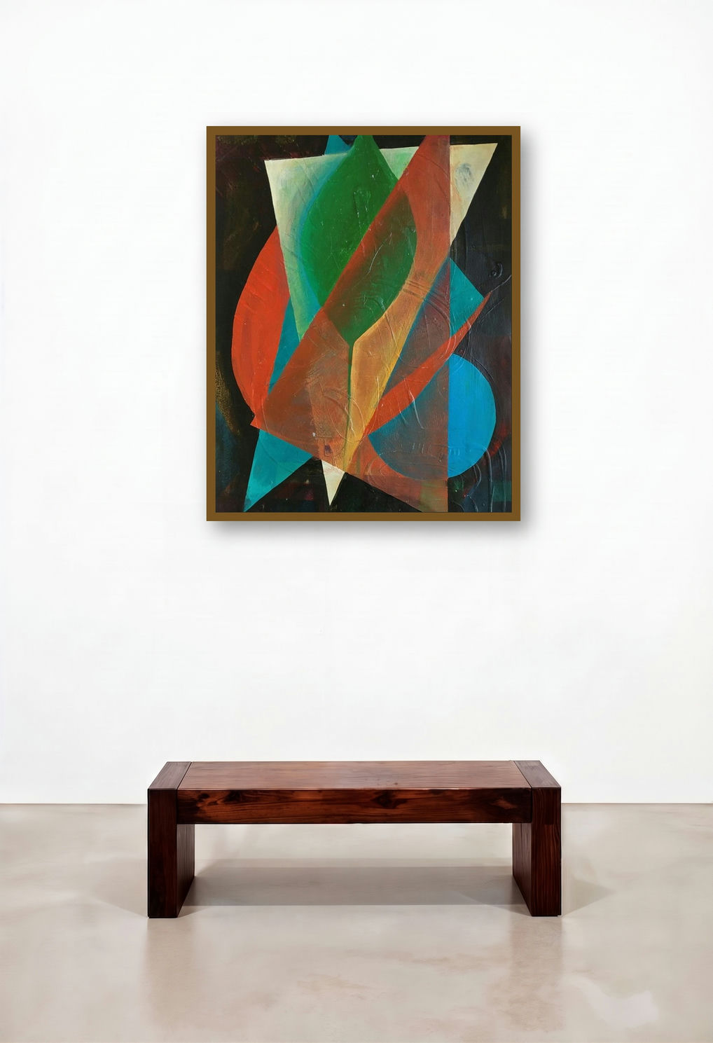 Shiva Series 4 (Nature's Embrace) by artist Narendra Jatav displayed in a Scandinavian Living Room