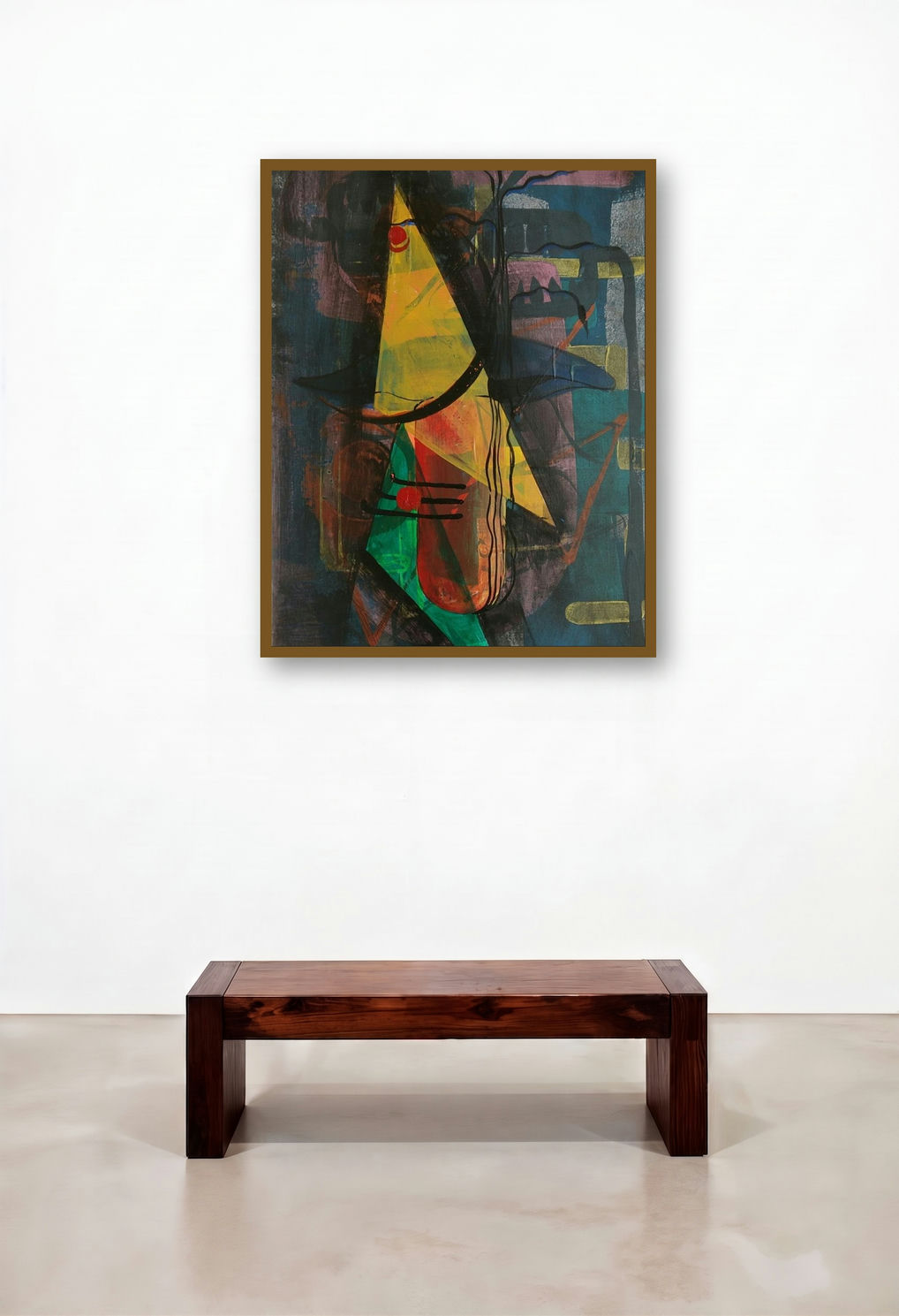 Shiva Series 8 (Emergence) by artist Narendra Jatav displayed in a Classic Dining Room
