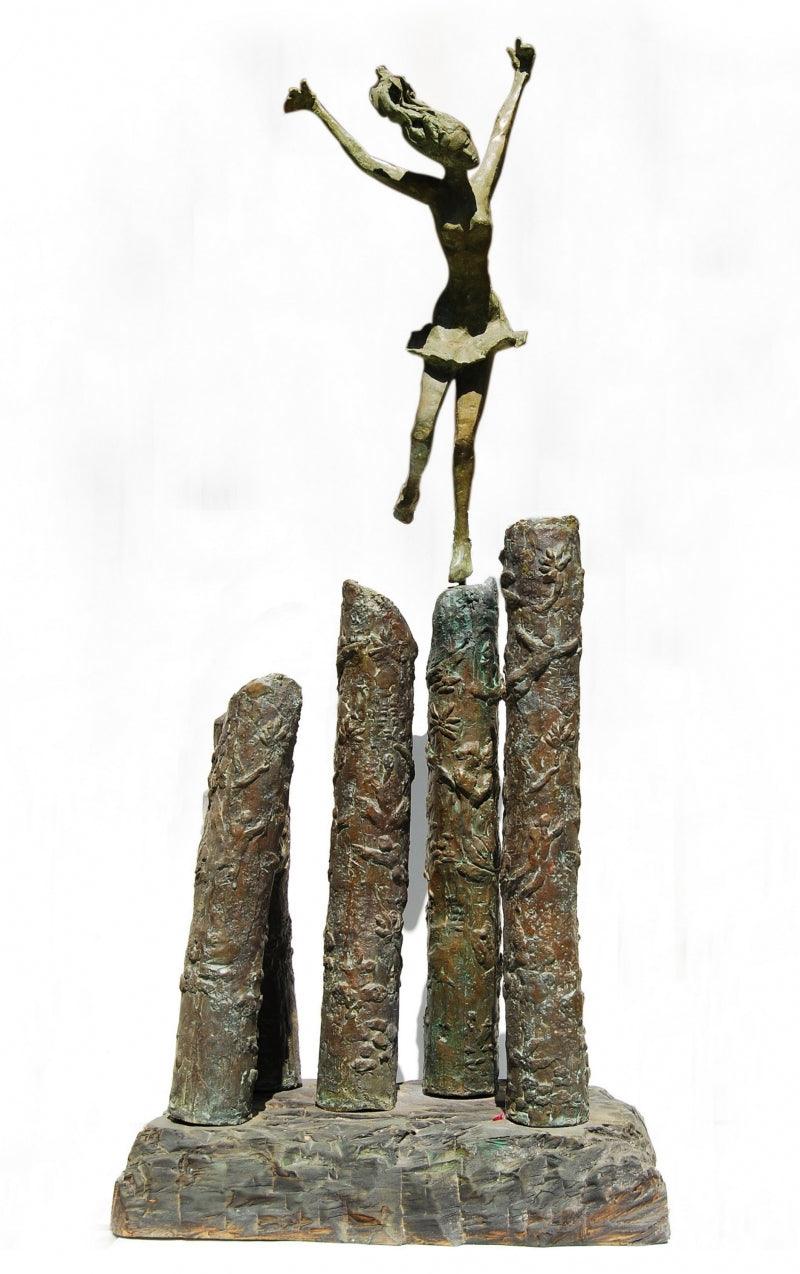 Figurative sculpture titled 'Shravasti', 26x20x18 inches, by artist Chaitali Chanda on Bronze