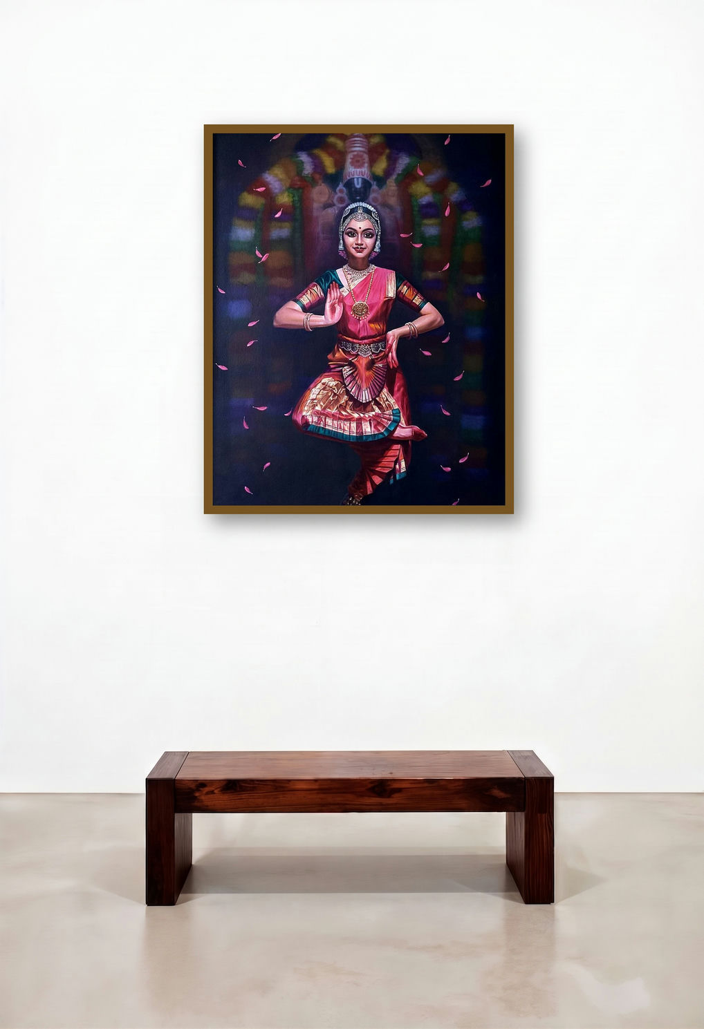 Shri Lakshmy by artist Rajeev M Y displayed in a Luxury Home Office