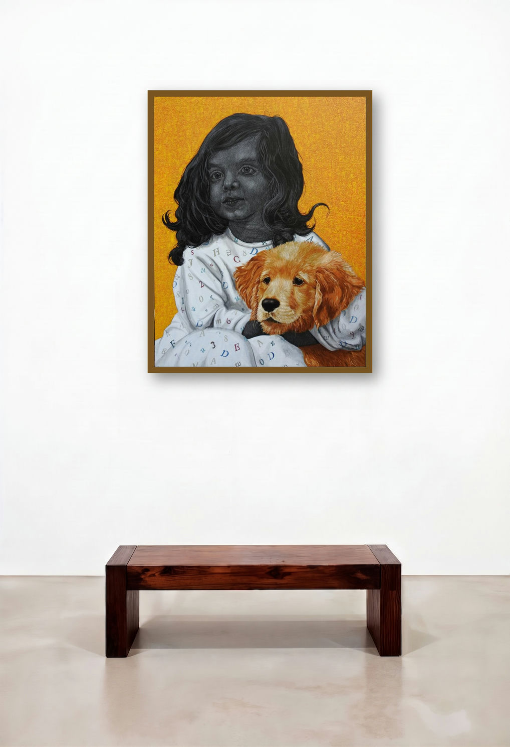 Siblings Love (Connected Souls) by artist Deepali S displayed in a Minimalist Home Office