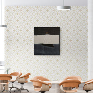 In-situ view of Asim Paul's 'Silence' painting in a room