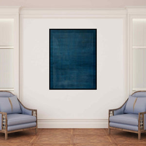 In-situ view of Pradeep Ahirwar's 'Silent Language (Divided Horizon)' painting in a room