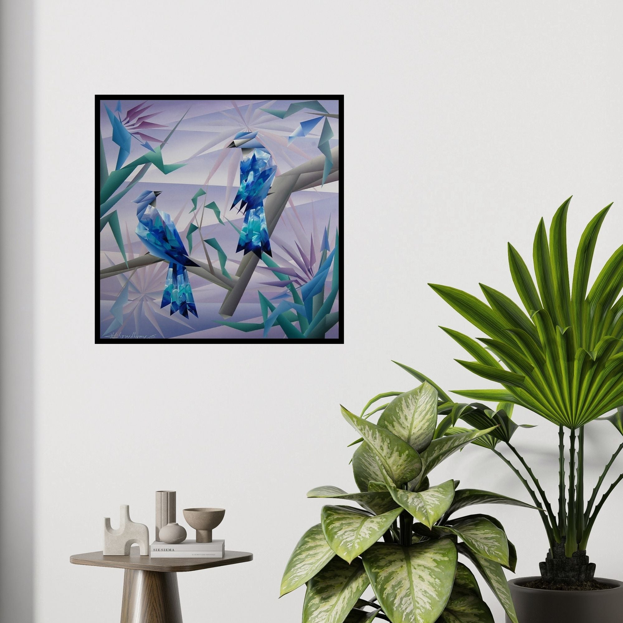 In-situ view of Nirakar Chowdhury's 'Similarity 2' painting in a room