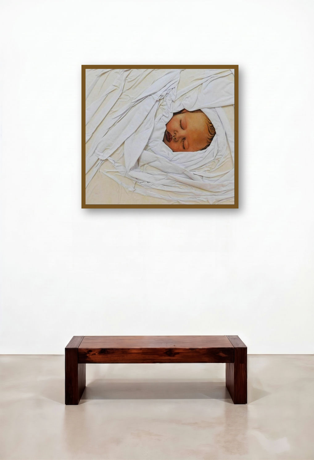 Sleeping Baby artist by artist Pranita Das displayed in a Luxury Family Room