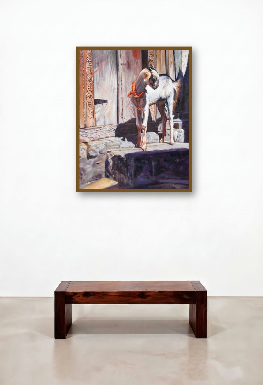 Smart Appearance by artist Vivek Vadkar displayed in a Mid-Century Modern Penthouse