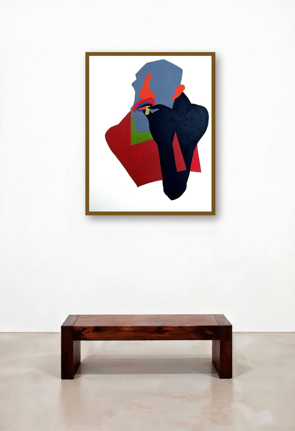 Smoking Prohbited 3 (Contemplation) by artist Prasanta Acharjee displayed in a Minimalist Penthouse