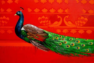 Sold by Prakash Pore, Original Acrylic Animal Painting on Canvas, Medium Horizontal Wall Art