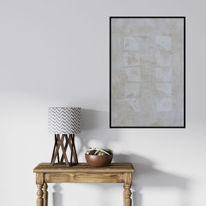 In-situ view of Mohit Bhatia's 'Solid Grey Abstract' painting in a room