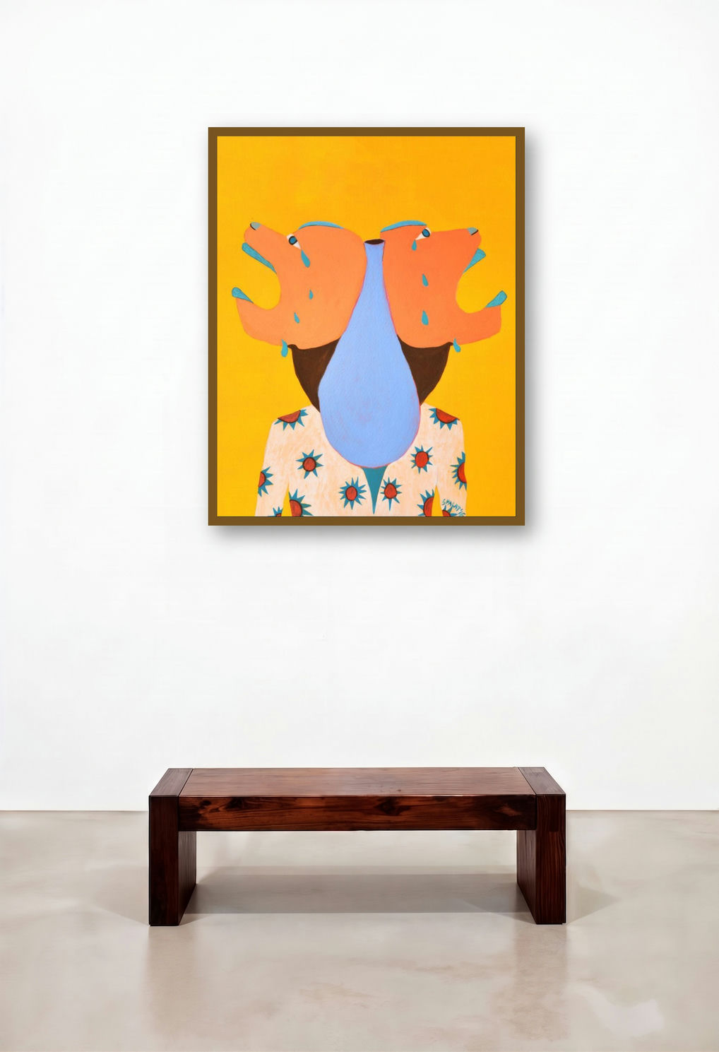 Solitary (The Vessel of Emotions) by artist Shantala Palat displayed in a Traditional Library