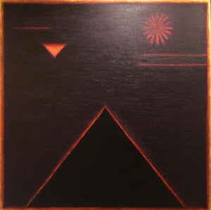 Abstract acrylic painting titled 'Solitude 8', 48x48 inches, by artist Surendra Chaware on Canvas