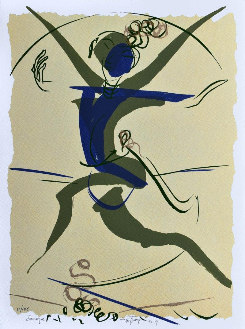 Religious serigraphs painting titled 'Somaya', 20x15 inches, by artist Jatin Das on Paper