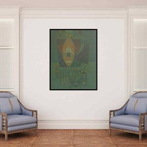 In-situ view of Digambar Gawali's 'Song Of Life (Cosmic Vision)' painting in a room