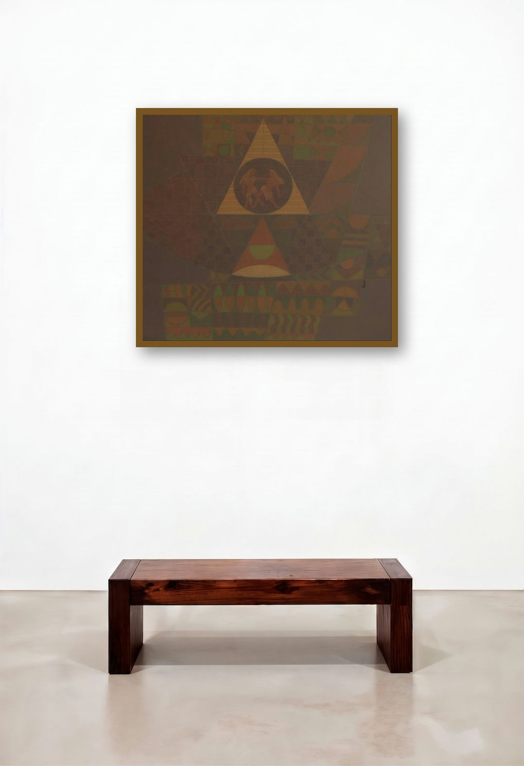 Song Of Life 10 (The Cosmic Twins) by artist Digambar Gawali displayed in a Boutique Hotel Style Home Office