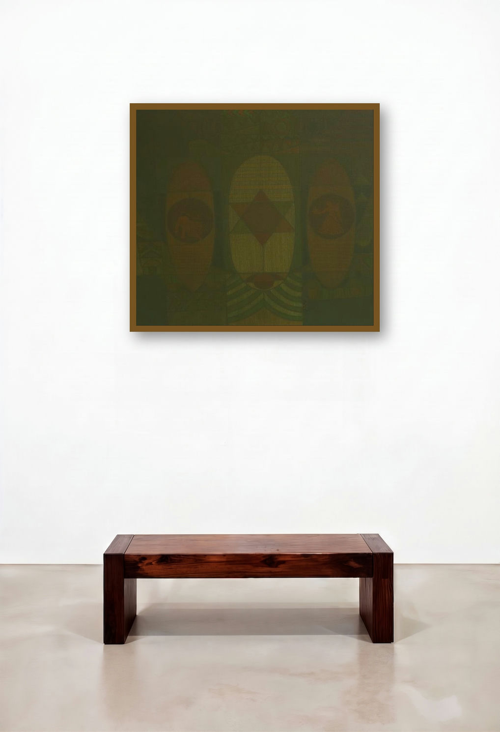 Song Of Life 8 (The Dance of the Universe) by artist Digambar Gawali displayed in a Mid-Century Modern Executive Office