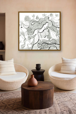 Song With Nature (The Interconnected Realm) by artist Hariom Kuthwaria displayed in a Contemporary Exhibition gallery