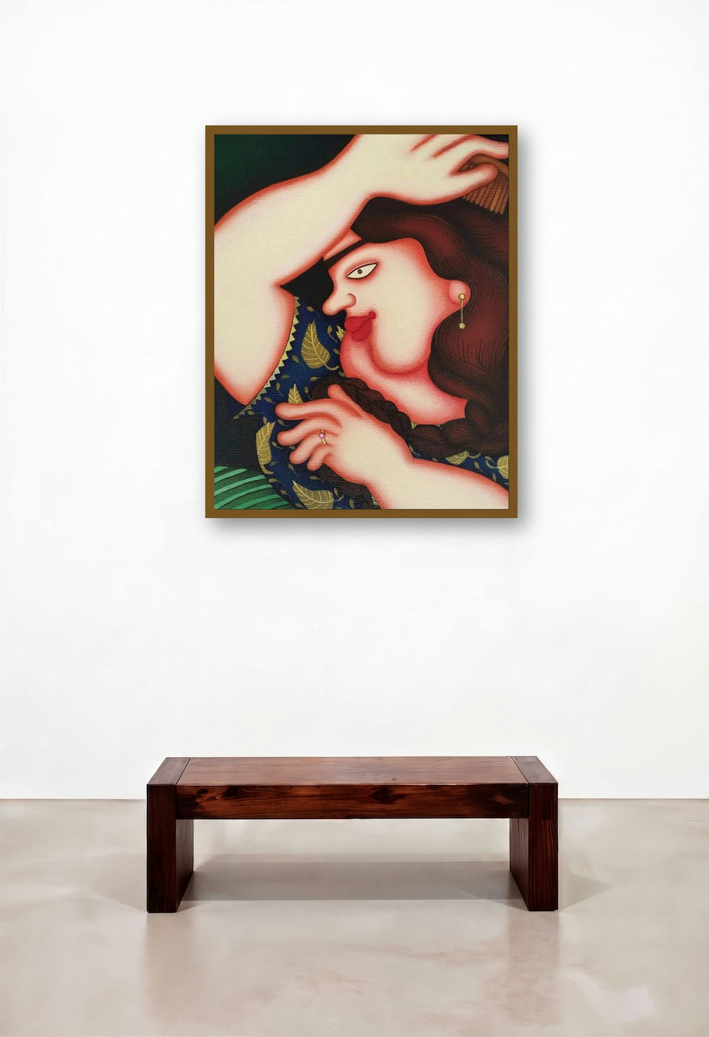 Songs Of Silence 2 (Morning Ritual) by artist Jayita Borthakur displayed in a Transitional Reception Area