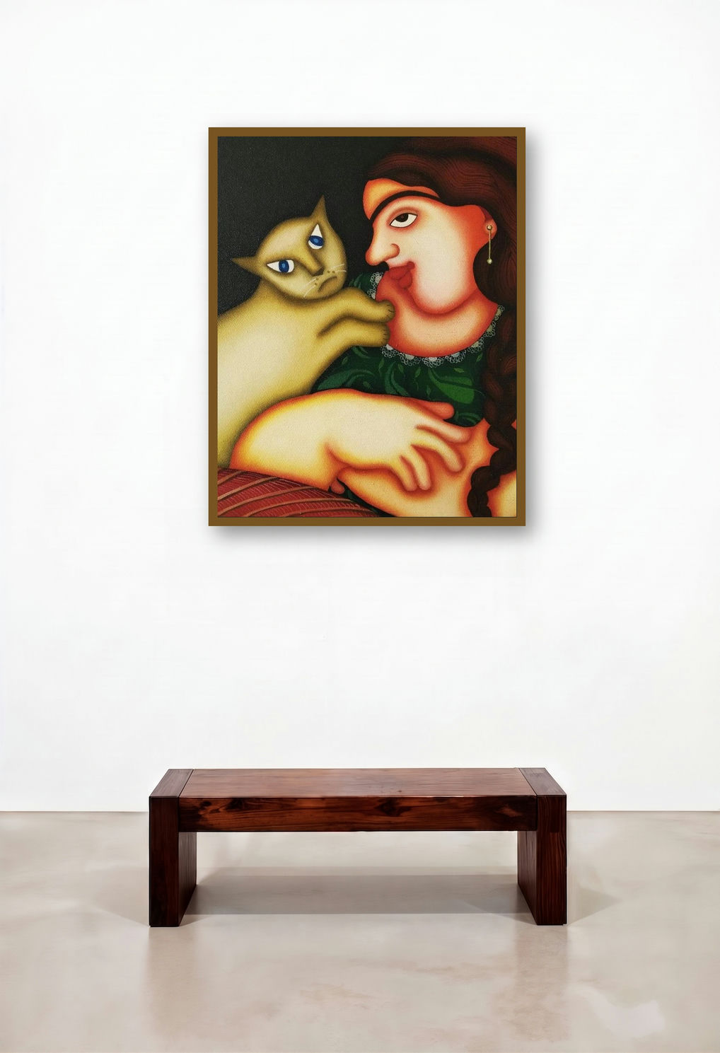 Songs Of Silence 3 (Companionship) by artist Jayita Borthakur displayed in a Contemporary Luxury Dining Room