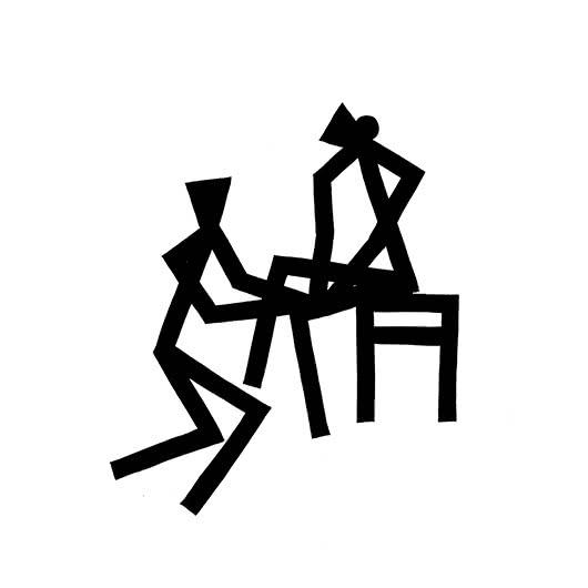 Figurative ink drawing titled 'Sorry', 12x12 inches, by artist Ashok Hinge on board