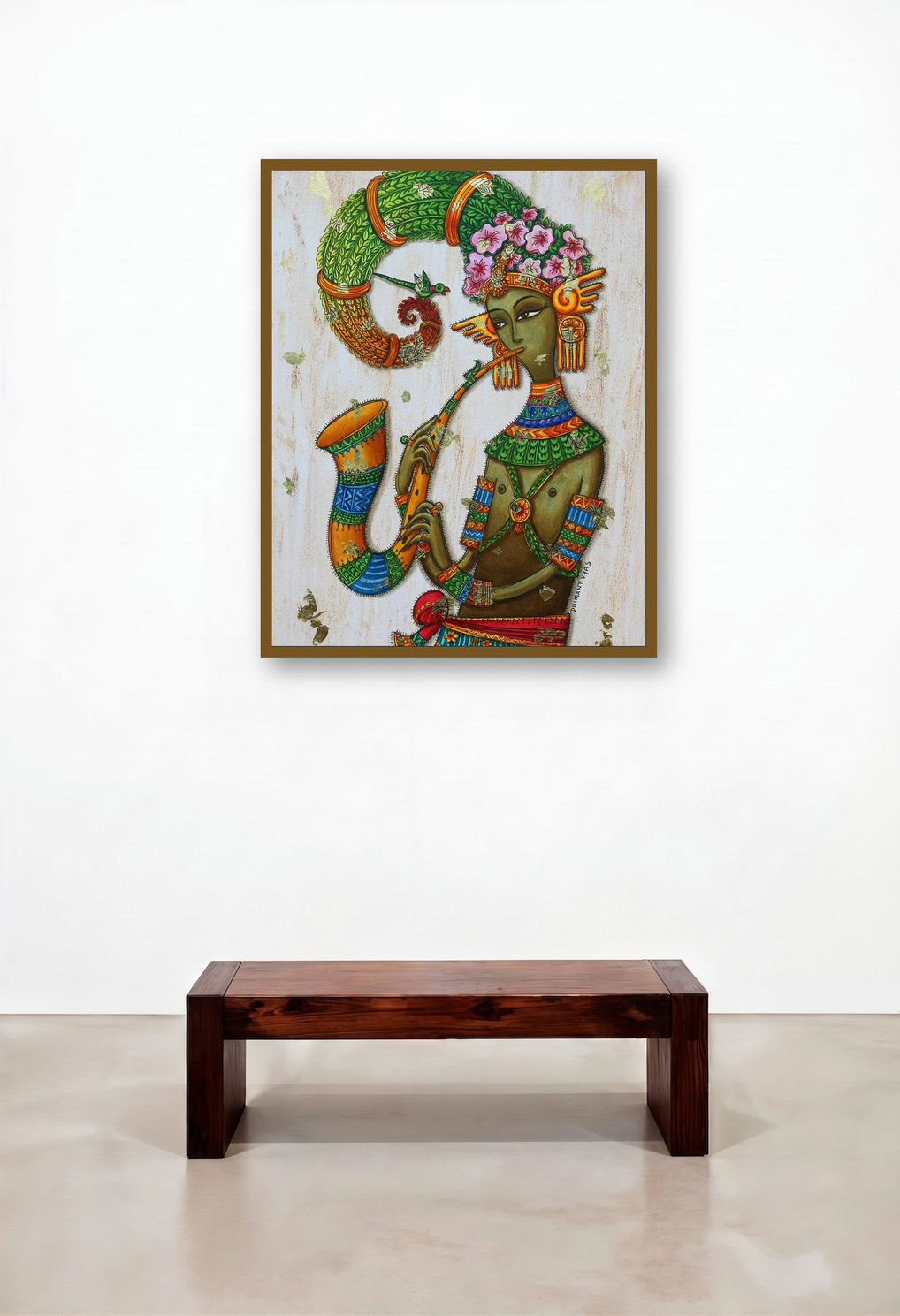 Sound Of Joy (The Cosmic Melody) by artist Dhimant Vyas displayed in a Contemporary Luxury Dining Room