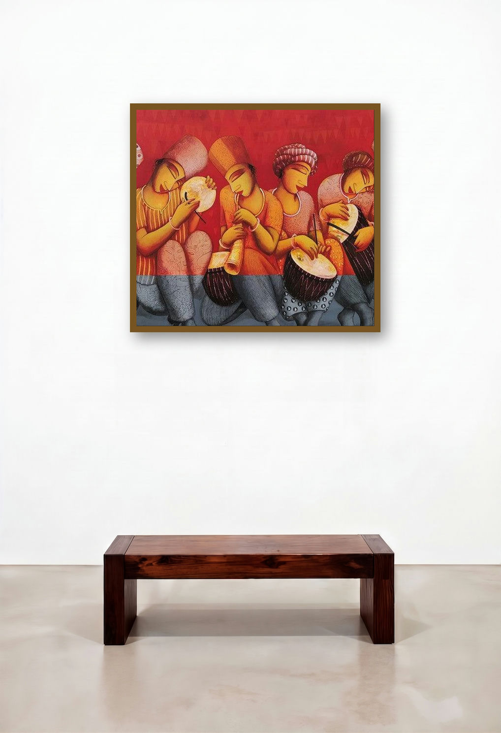 Sounds 2 (Rhythm of Unity) by artist Samir Sarkar displayed in a Classic Dining Room