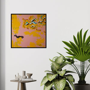In-situ view of Govind Biswas's 'Space 1' painting in a room