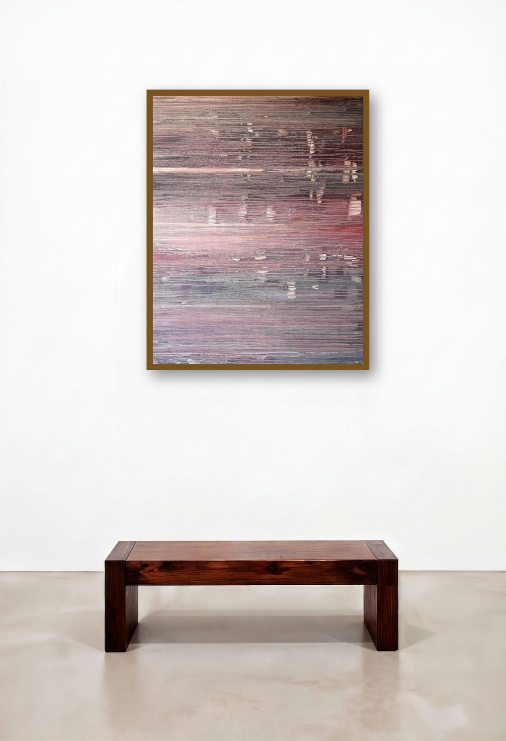 Space 3 (Abstract Strata) by artist Pranav Shah displayed in a Eclectic Reception Area