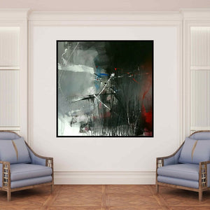 In-situ view of Gulrez Ali's 'Space 31' painting in a room