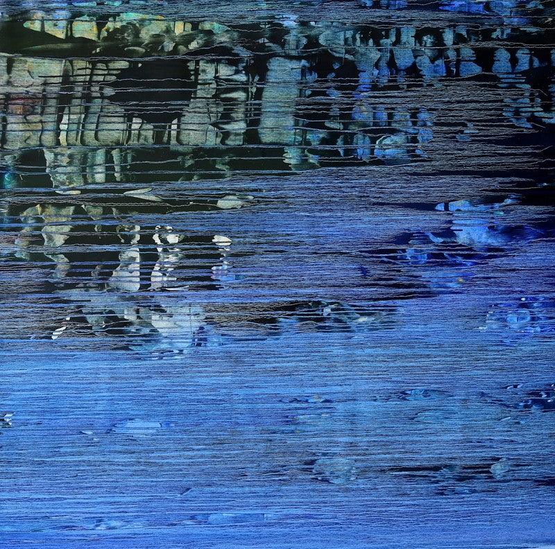 Abstract oil painting titled 'Space 9', 54x54 inches, by artist Pranav Shah on Canvas