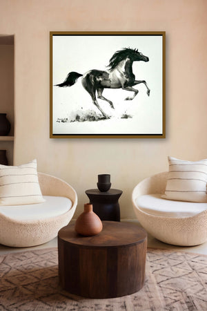 Speed 01 (Galloping Grace) by artist Deven Ramesh Bhosale displayed in a Contemporary Exhibition gallery