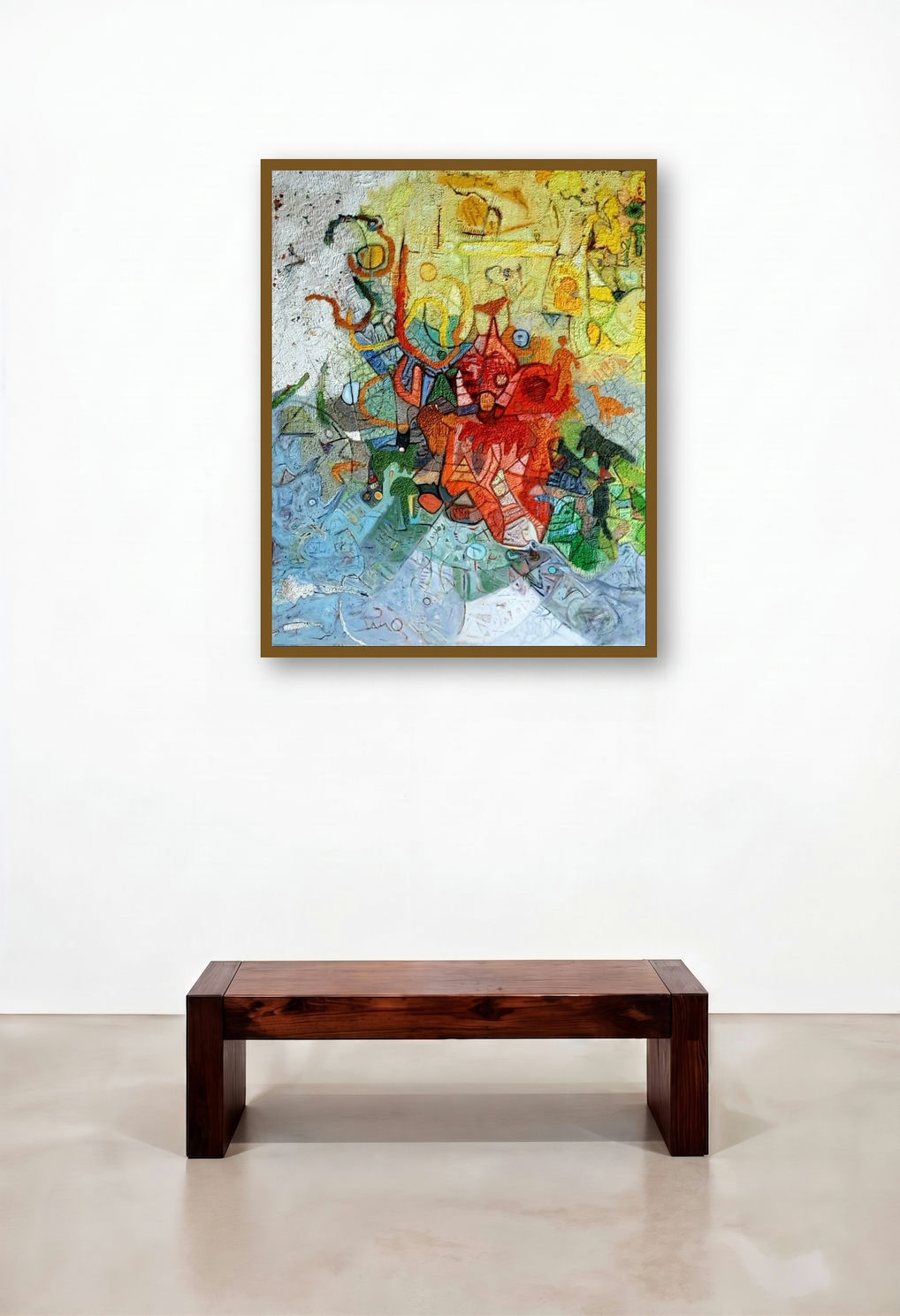 Spontaneous (The Dreamer's Realm) by artist Rajesh Kumar Singh displayed in a Boutique Hotel Style Family Room