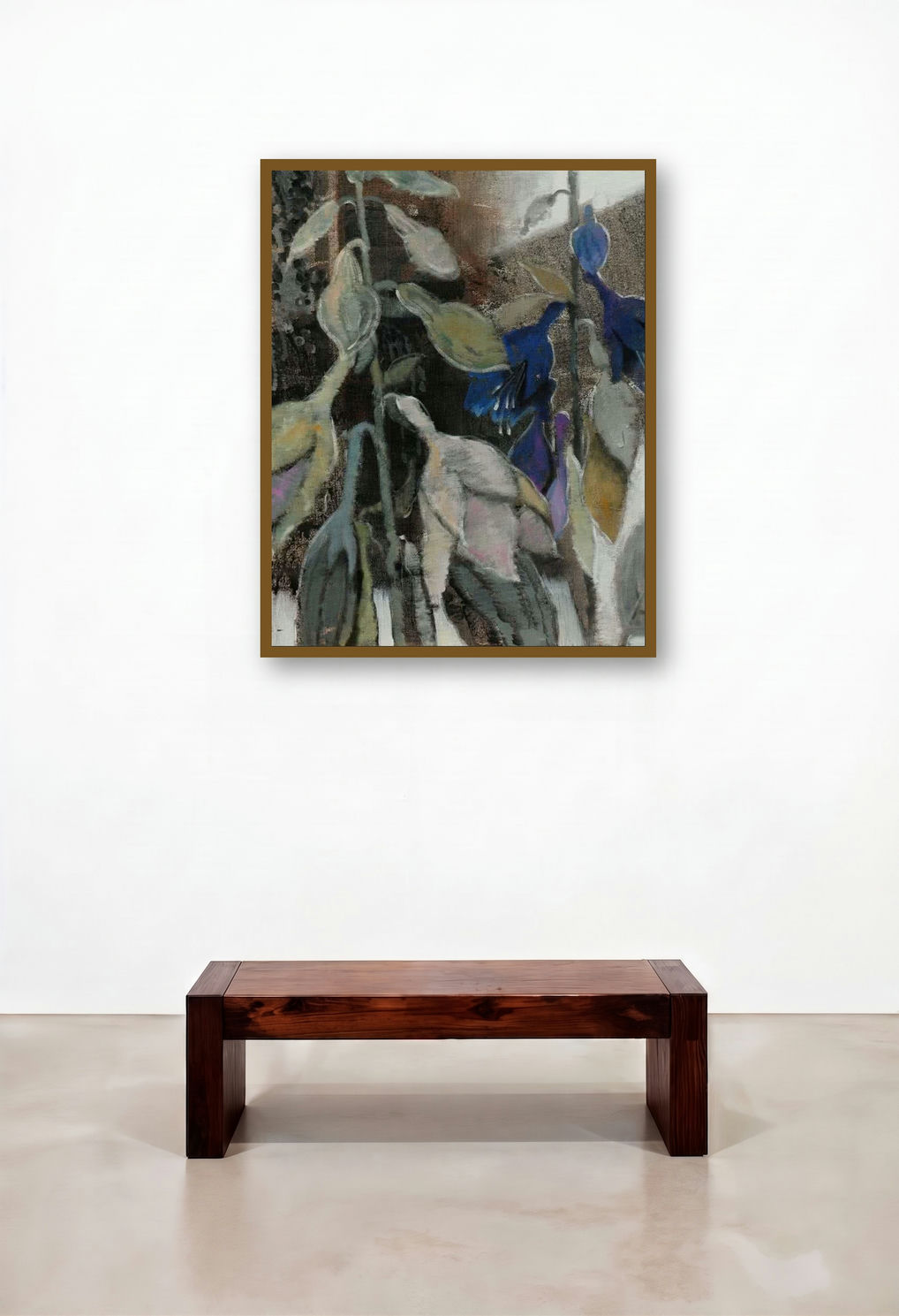 Spring 1 (Withering Grace) by artist Sulakshana Dharmadhikari displayed in a Art Deco Bedroom
