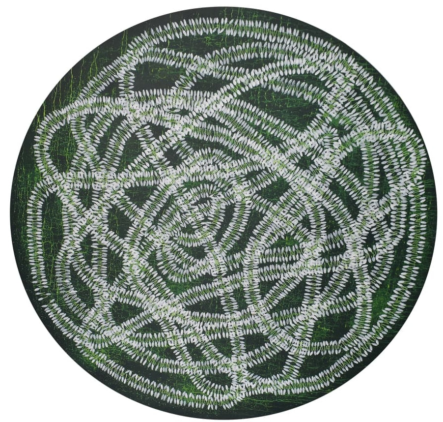 Sprinkling Fragrance 1' nature acrylic painting by artist Raju T, 48x48 inch, on canvas