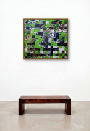 Square Pattern (Verdant Mosaic) by artist Ns Art displayed in a Transitional Foyer
