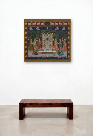 Srinathji (Urban Rhapsody) by artist Rajendra Khanna displayed in a Designer Reception Area
