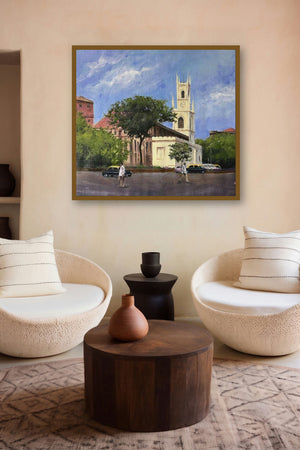 St Thomas Cathedral (Church in the City) by artist Nitin Kitukale displayed in a Curated gallery