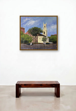 St Thomas Cathedral (Church in the City) by artist Nitin Kitukale displayed in a Traditional Hotel Suite