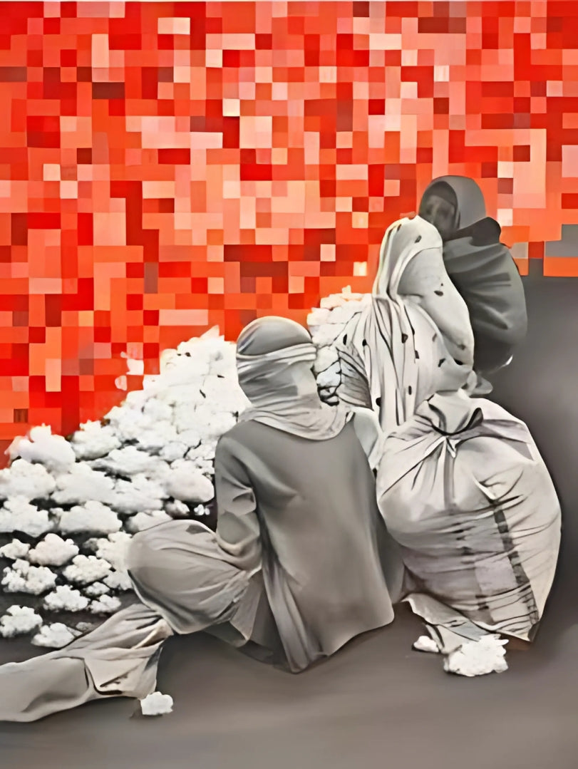 That Stare' figurative acrylic painting by artist Saloni Agarwal, 48x36 inch, on canvas