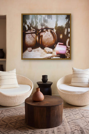 Still Life 1 (Hearth and Home) by artist Raghunath Sahoo displayed in a Curated gallery