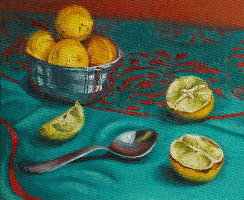 Still-life oil painting titled 'Still Life 2', 10x12 inches, by artist Banani Karmakar Bhunia on Canvas