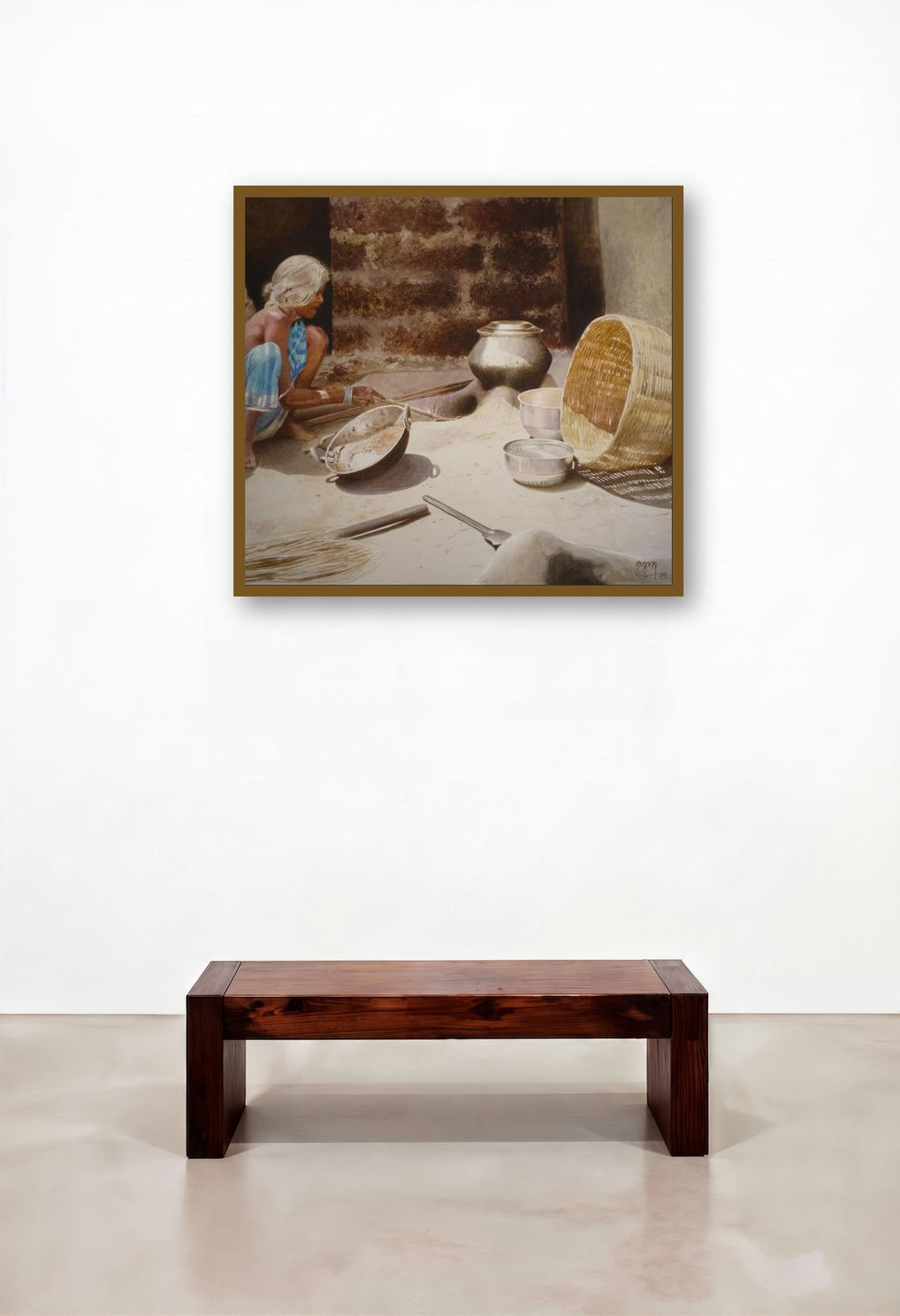 Still Life 4 by artist Raghunath Sahoo displayed in a Modern Executive Office